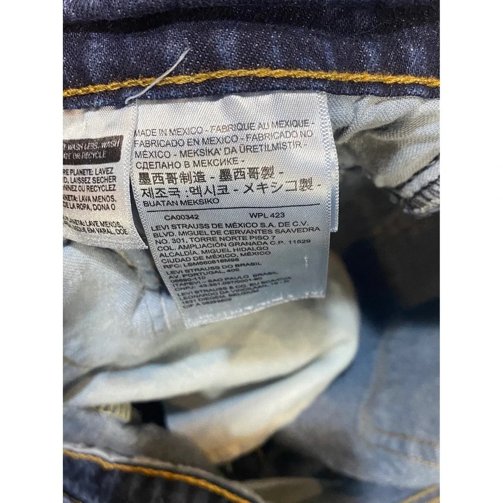 Levis 505 Regular Fit Jeans Mens 40x32 Dark Wash Blue Denim Made in Mexico